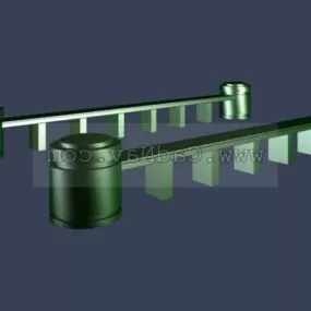 Wooden Railing Design 3d model