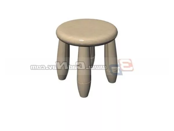 Wooden Round Stools Furniture 3d model Wooden Round Stools Furniture 3d model