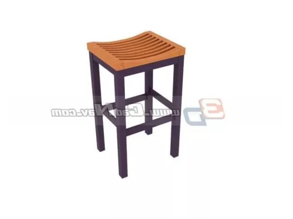 Furniture Wooden Saddle Bar Stool 3d model Furniture Wooden Saddle Bar Stool 3d model