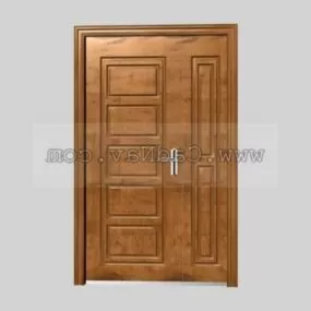Wooden Security Doors Design 3d model