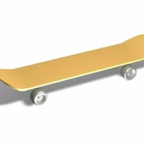 Street Wooden Skateboard 3d model