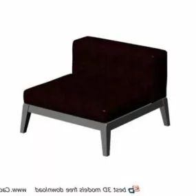 Wooden Sofa Chair 3d model