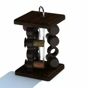 Kitchen Wooden Spice Rack 3d model
