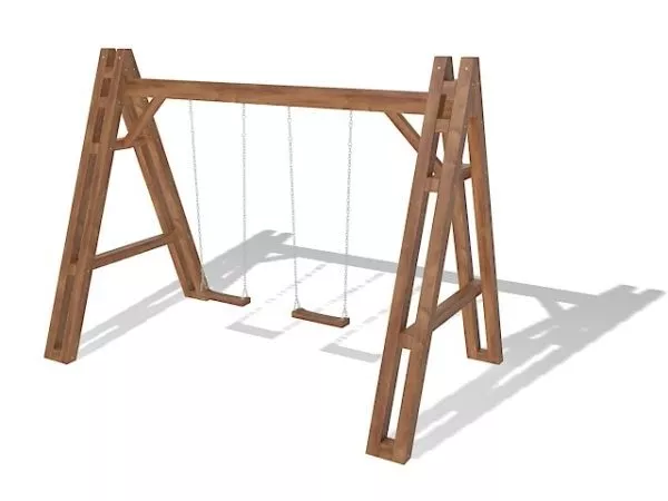 Park Children Playground With Slide 3d model