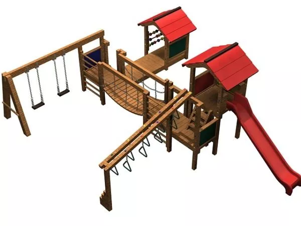 Kid Plastic Slide 3d model
