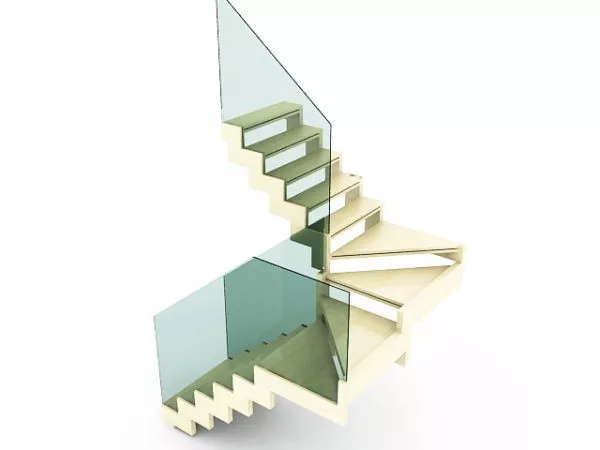 Railing Steel Pattern Handrail 3d model