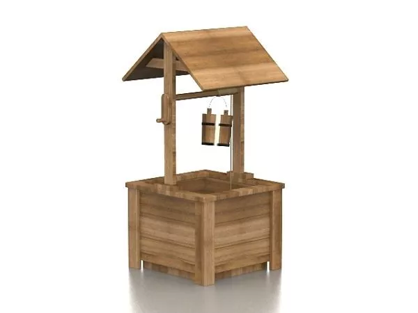 Wood Well Barrel 3d model