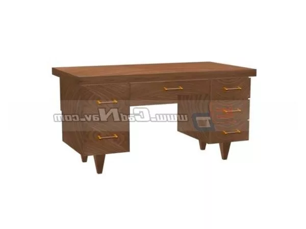 School Wooden Writing Desk 3d model School Wooden Writing Desk 3d model