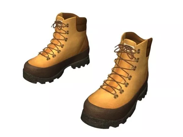 Men Work Boots 3d model Men Work Boots 3d model
