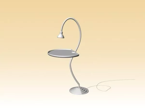 Curved Work Desk Lamp 3d model Curved Work Desk Lamp 3d model