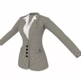 Women Work Jacket Clothing 3d model