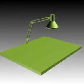 Old Metal Workbench Lamp 3d model