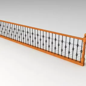 Wrought Iron Home Railings 3d model