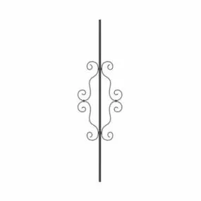 Wrought Iron Baluster Decoration 3d model