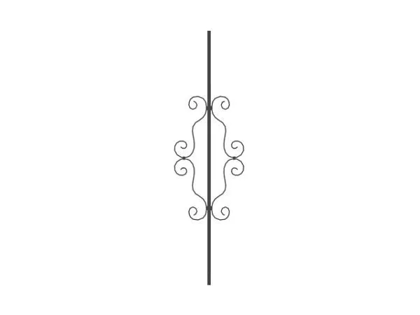 Wrought Iron Baluster Decoration 3d model Wrought Iron Baluster Decoration 3d model