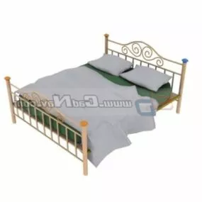 Home Wrought Iron Double Bed 3d model