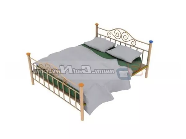 Home Wrought Iron Double Bed 3d model Home Wrought Iron Double Bed 3d model