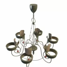 Wrought Iron Antique Chandeliers 3d model