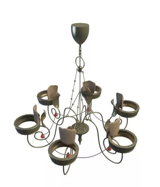Wrought Iron Antique Chandeliers 3d model Wrought Iron Antique Chandeliers 3d model