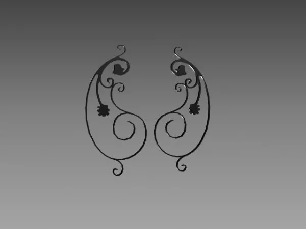 Wrought Iron House Decorative Elements 3d model Wrought Iron House Decorative Elements 3d model