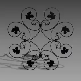 Wrought Iron Vintage Elements Decoration 3d model