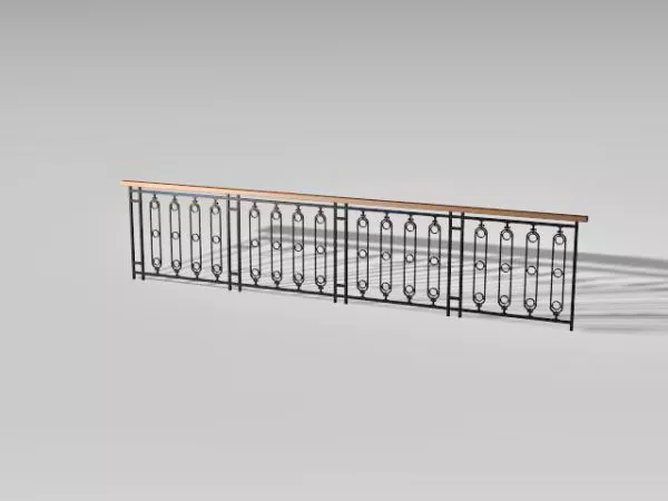 Building Wrought Iron Fence For Stairs 3d model Building Wrought Iron Fence For Stairs 3d model