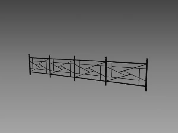 Simple Pattern Fence 3d model