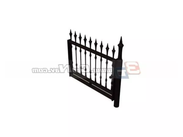 Gate With Decorative Pattern 3d model