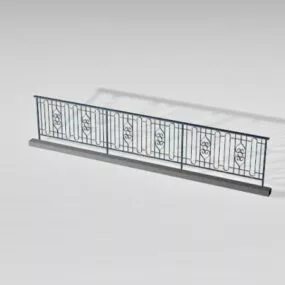 Street Wrought Iron Railing 3d model