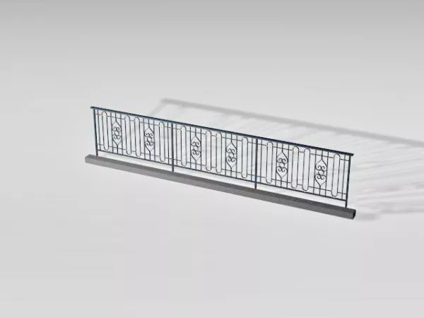 Railing Steel Pattern Handrail 3d model