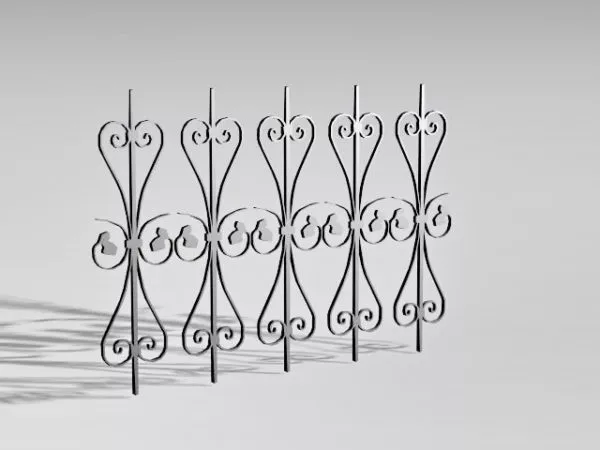 Staircase Wooden Rail 3d model