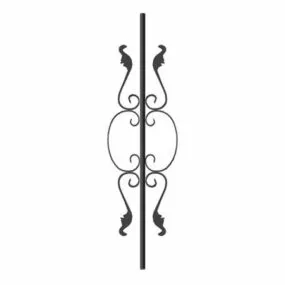 Antique Wrought Iron Stair Baluster 3d model