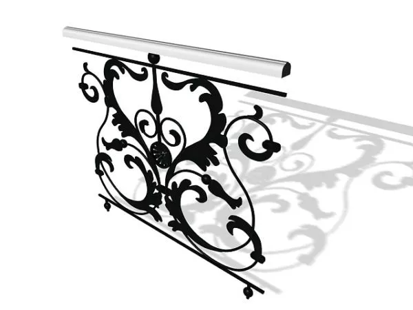 Wrought Iron Decorative Staircase Railing 3d model Wrought Iron Decorative Staircase Railing 3d model
