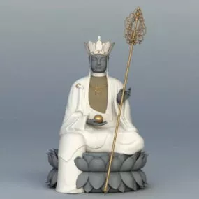 Chinese Xuanzang Buddha Statue 3d model