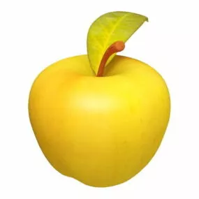 Yellow Apple 3d model