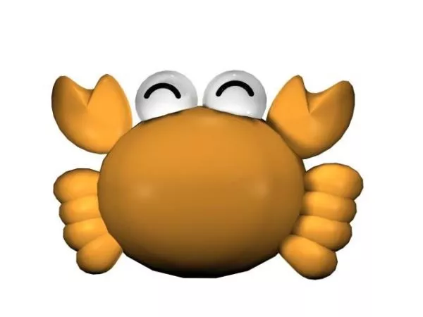 Dancing Crab Cartoon Caharcter 3d model