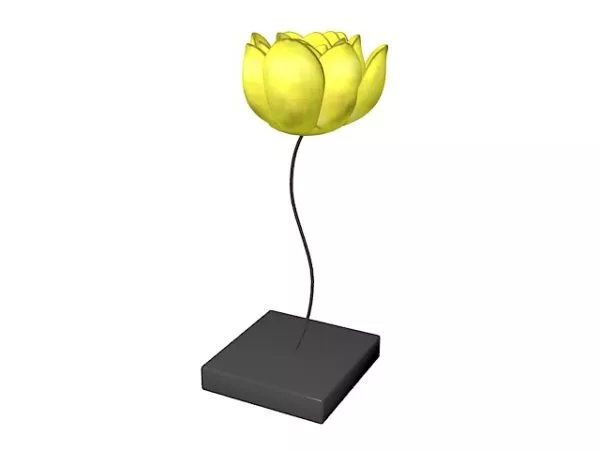 Yellow Flower Shape Table Lamp 3d model Yellow Flower Shape Table Lamp 3d model