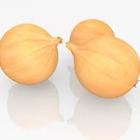 Yellow Onions Vegetable 3d model
