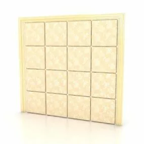 Yellow Upholstery Decoration Wall 3d model
