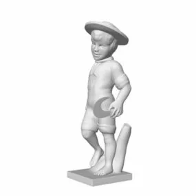 Young Garden Sculpture 3d model