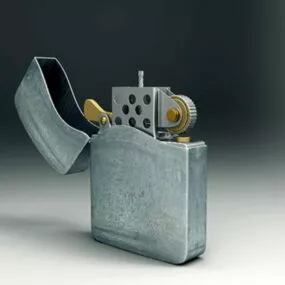 Zippo Metal Lighter 3d model