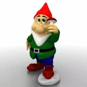 Garden Santa Gnome Statue 3d model