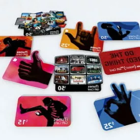 Apple Itunes Gift Cards 3d model