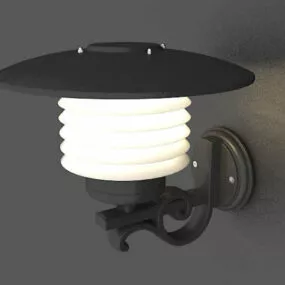 Outdoor Metal Wall Sconce Lighting 3d model