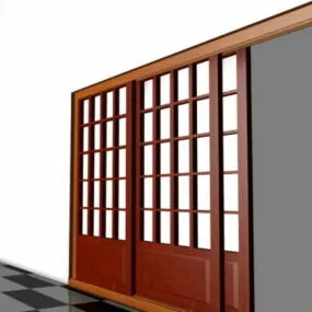 Home Sliding Interior Door Partitions 3d model
