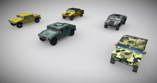 Hummer Humvee Car 3d model