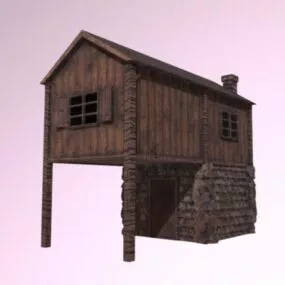 Medieval House Building 3d model