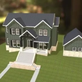Western Villa House 3d model