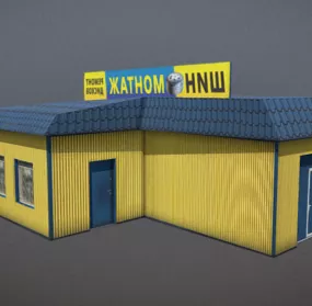 Country Shop House Building 3d model