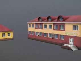Us Motel Building 3d model